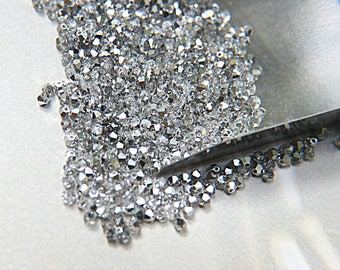 4mm Crystal Comet Argent Light Swarovski Bicone Beads, Craft Supplies