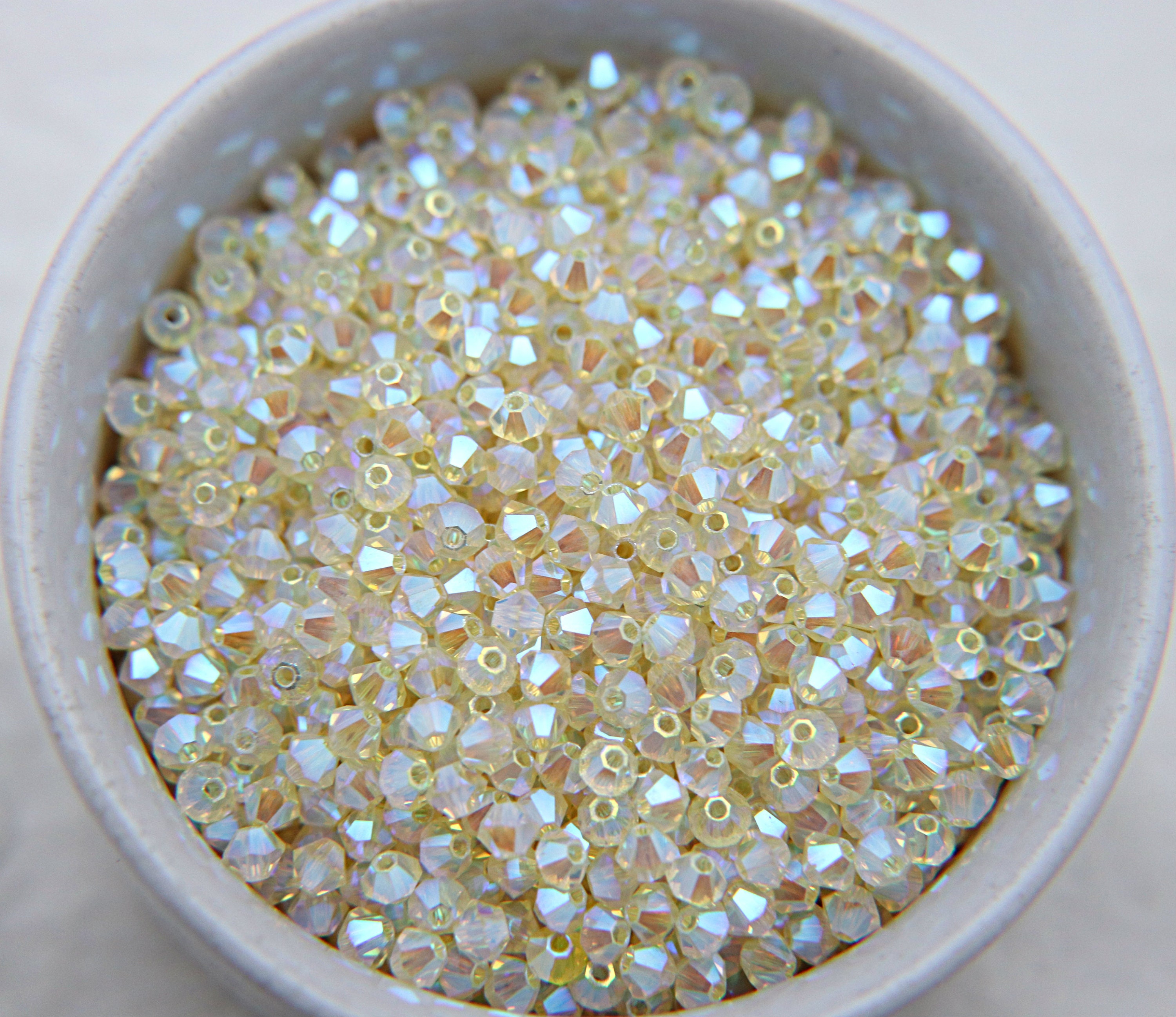 大特価放出！ (3/4mm) Swarovski Jonquil 36/72/144/432/720 Bicones FC 2X AB 小物入れ