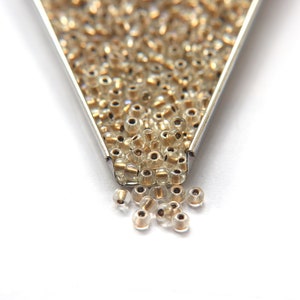 6/0 glass Seed Beads Crystal Transparent Gold Lined Iris 10/50/100/250 Grams size 6 Preciosa Rocaille 4mm spacer beads, large, big hole