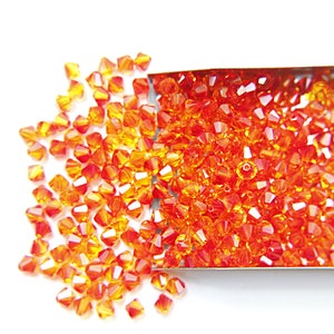 4/5mm Fireopal Swarovski Bicones jewelry making beads rare findings craft supply opal beads gem beads ornaments making