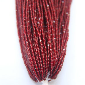 13/0 Hanks Charlotte Cut Beads Siam White Lined 1/5/25/50/100 Hanks jewellery rare glass beads, jewelry supply, findings, native supply