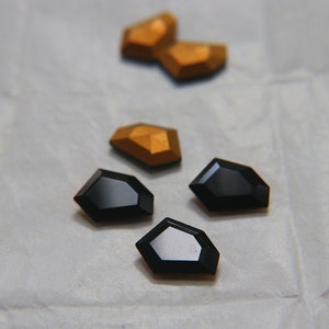 Vintage Swarovski 18 x 13 mm unusual shape Fancy rare stones in JET foiled 2/6/12/36/144 Pieces gemstones, jewlery making, color zirconium