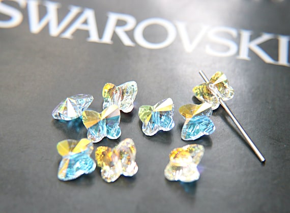 スワロスワロフスキー クリスタル　バタフライ２点 スワロスワロフスキー クリスタル バタフライ2点 SWAROVSKI