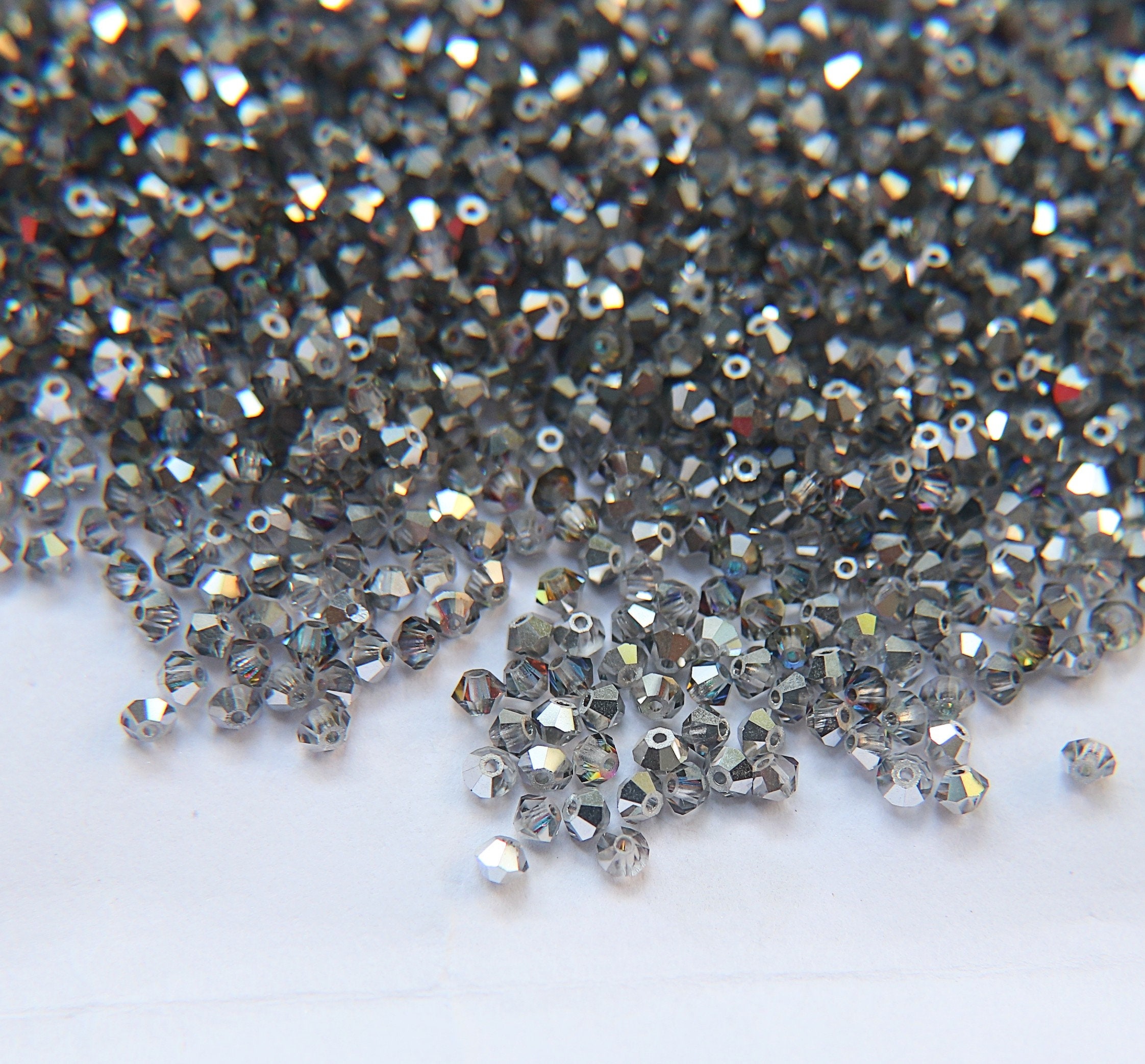 3mm Crystal Meridian Blue Swarovski Bicone 5301 Beads 36/72