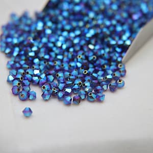 Swarovski Burgundy AB Bicone Beads, 4mm, Jewelry Making