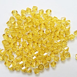 3mm Citrine Swarovski Bicone beads 36/72/144/432/720 Pieces (249) Jewelry findings, embroidery materials, jewelry making, craft supplies