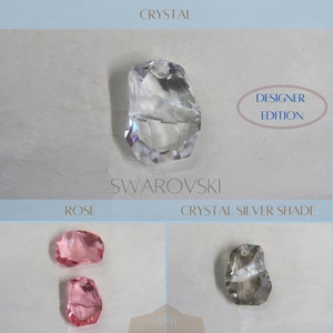 27mm Swarovski 6191 - LIMITED DESIGNER EDITION Divine Rock Pendant Fancy Crystal drop in Crystal vintage findings, jewelry