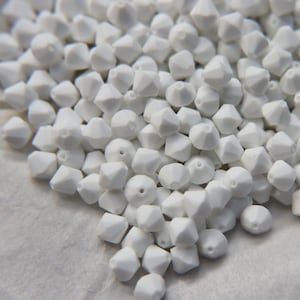 8 MM Rare MATT Chalk White Swarovski Bicone 16 Cuts 6/24/72/144 Pieces (395) PREMIUM Materials, rare jewelry findings craft supply