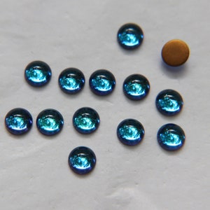 Swarovski 7 mm Vintage in Vitrail Medio Piatto Schienale Cabochon Ovale Cabs in Cristallo sventato 6/12/36/72/144 Pezzi