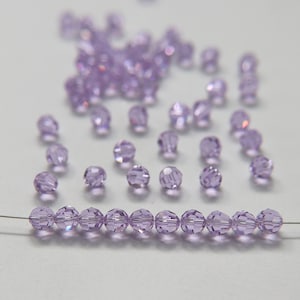 6mm Swarovski Elements Article 5000 Violet Faceted Round Beads jewelry making ornament