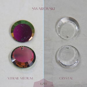 17mm Very Rare Vintage Premium Swarovski Round Crescent Crystal SWA 6210 Crystal Clear drop 2/6/12 Pieces vintage findings, jewelry