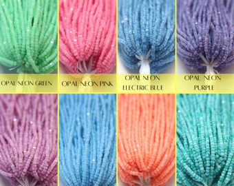11/0 Hanks Charlotte Cut Beads OPAL Neon Hanks (8 Colours) PREMIUM Seed BEADS Native Supplies