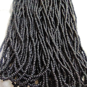 13/0 Czech Seed Bead MATT Black 1/5/25/50/100 Full hanks Preciosa Ornella loose beads, mix beads, embroidery materials, craft supplies