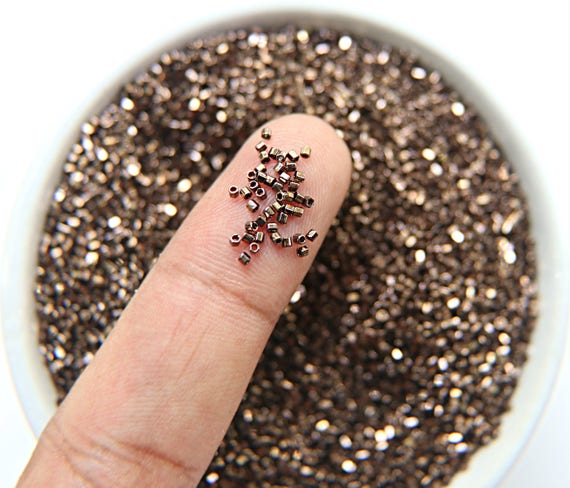 Miyuki Delica Hex Cut Beads: Metallic Dark Bronze Japanese Glass