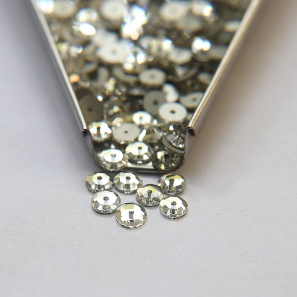 5 MM Swarovski Crystal 3128 or 3112 or 3000 Lochrose Sew-on STONES 24/72/144/720 Pieces, embroidery materials, wedding decorations