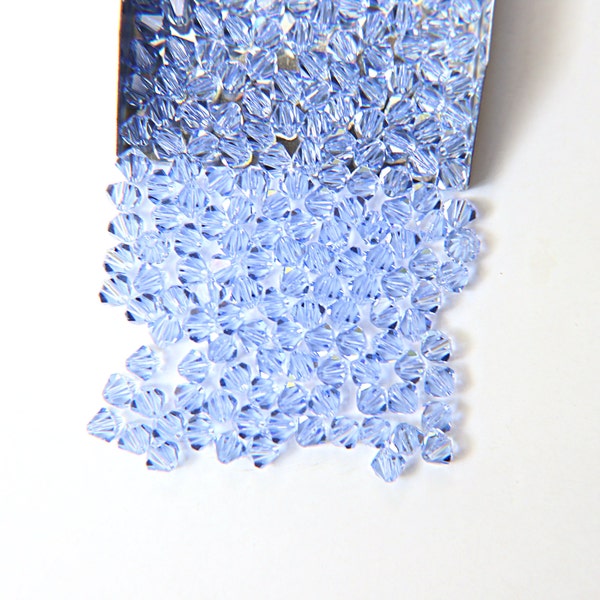 3mm Light Sapphire Swarovski Bicone beads 36/72/144/432/720 Pieces crystal beads, wedding decorations, jewelry making, rare craft supply