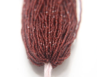 Burgundy Opal Charlotte Cut Glass Beads 11/0 Hanks, Jewelry Supply
