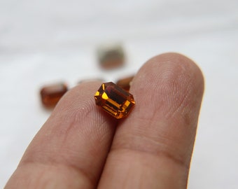 Vintage Swarovski Topaz Crystal Rhinestones, 8x6 mm Octagon, Article 4600