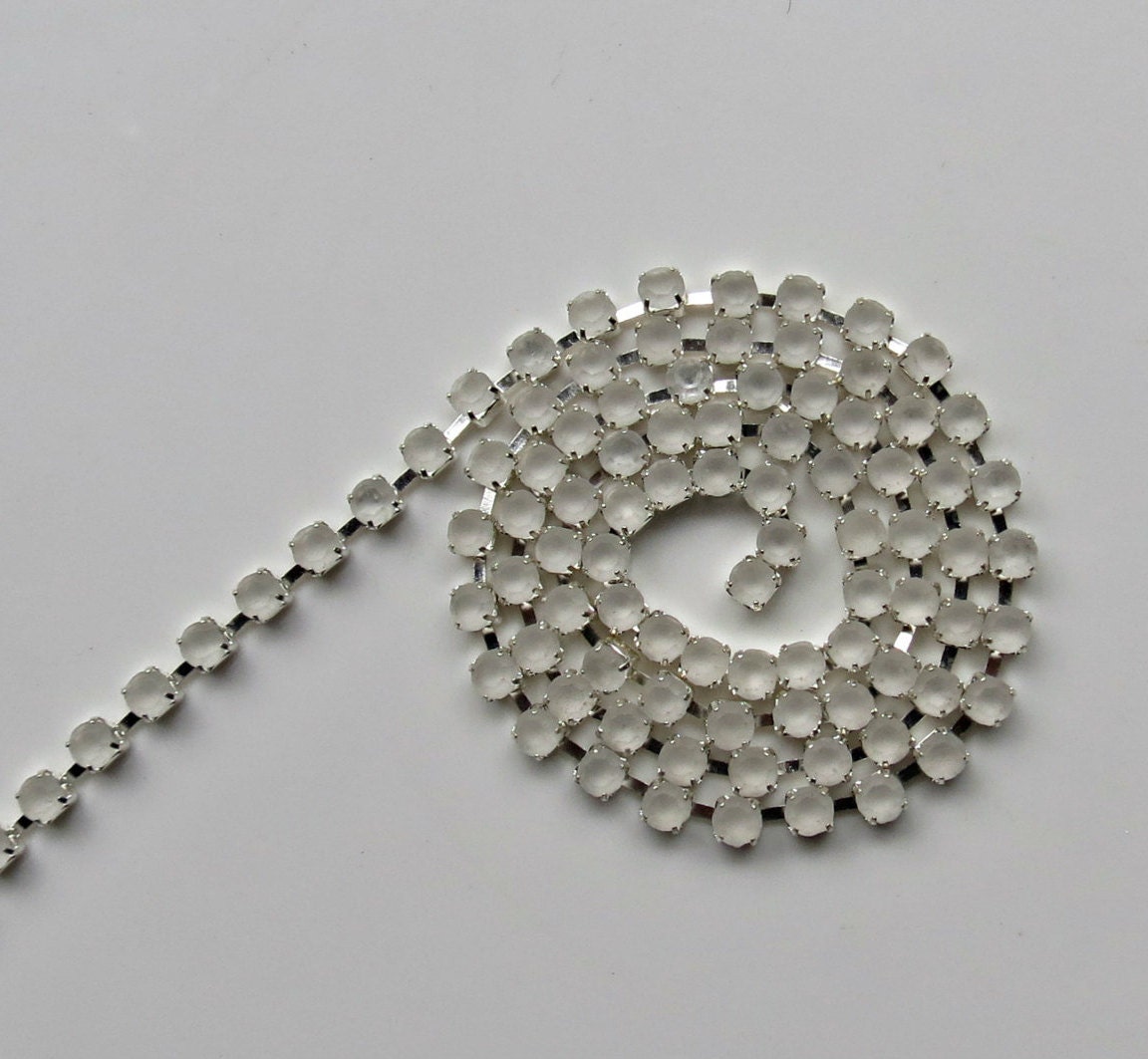 6 SS Rhinestone vintage cristal esmerilado - Etsy España