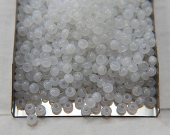 White Opal Seed Beads, Preciosa Czech Glass 6/0, Jewelry Making Supply