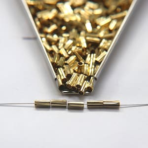 Fine Diamond cut Tubes 3x7x2.0 MM rare findings, brass tubes, jewelry making, craft supplies, decoration, couture