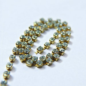 18ss Swarovski Strass Kette in Light Azore Brautbedarf Schmuck machen vintage Erkenntnisse Stickerei Materialien