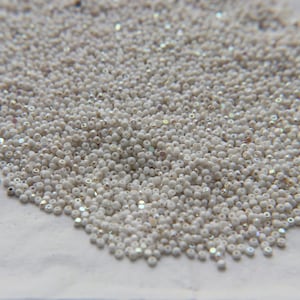 Perles charlotte 11/0 patinées craie blanche aurore boréale 10/20/50/250/500 grammes MATÉRIAUX DE QUALITÉ SUPÉRIEURE