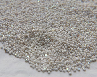 11/0 Charlotte Cut Beads Patina Chalk White Aurore Boreale 10/20/50/250/500 Grams PREMIUM MATERIALS