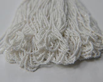 11/0 Charlotte Cut Beads Chalk White Opaque 10/20/50/250/500 Grams embroidery materials, jewelry making, vintage beads