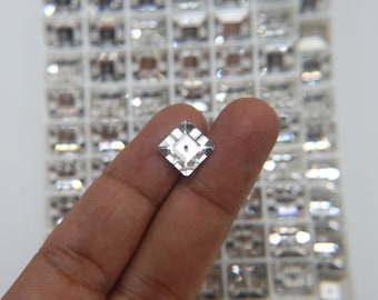 10mm Crystal Swarovski Square Sew-On Rhinestones: (article 3400)