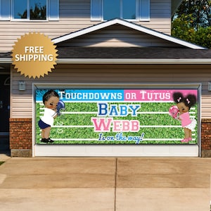 Gender Reveal Benutzerdefiniertes Banner, Team Boy oder Team Girl Banner, Babyparty Garagen Banner, Babyparty Banner, Team Boy Team Girl, Sportbanner