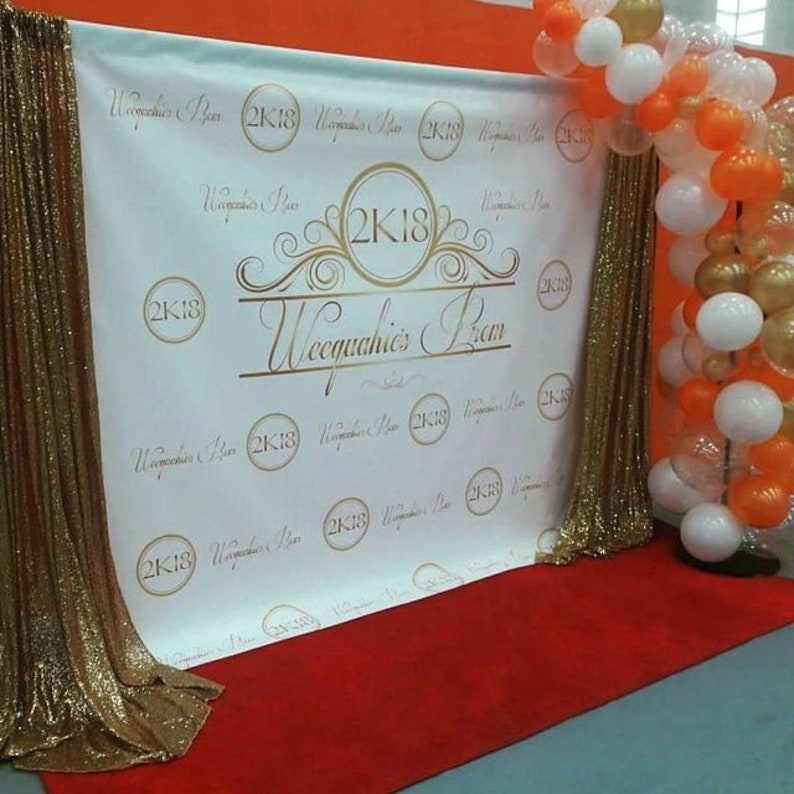 Custom Black and Silver Prom Backdrop, Prom Step and Repeat, Champagne ...