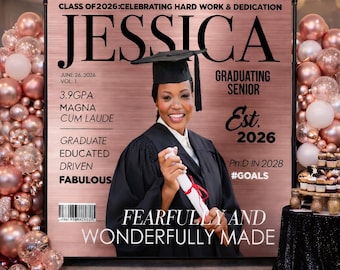 Graduation Photo backdrop Prom Send Off backdrop Class of 2026 Grad Step and Repeat Custom Photo Grad Sign Personalized photo banner