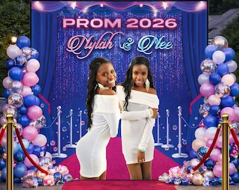 Prom send off backdrop Custom Prom Step and Repeat Two names Prom Banner Custom Prom Printed Sign Photo Personalized banner