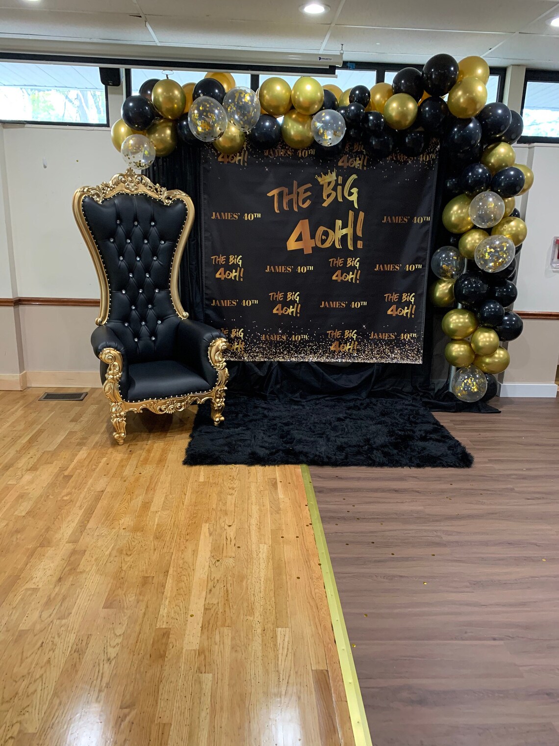 Black and Gold Backdrop 40th Backdrop 40th Step and Repeat - Etsy