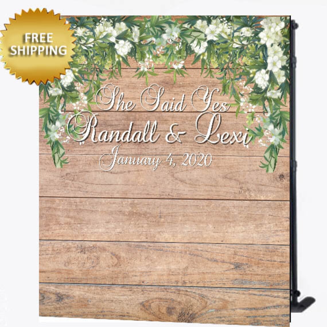 Wedding Backdrop Wedding Step and Repeat Wedding Banner She - Etsy