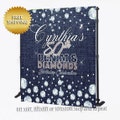 Denim and Diamonds backdrop, Denim and Diamonds Step and Repeat, 50th Birthday Backdrop, Denim Backdrop, Diamonds backdrop, prom backdrop