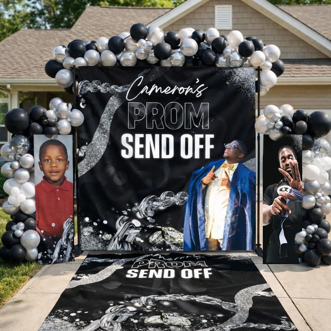 Send Off Backdrop Prom Photo Backdrop Prom Send off Decoration Package Prom Send off ...