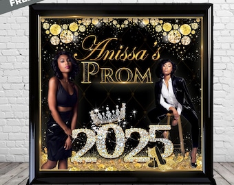 Prom backdrop, Photo step and repeat, Photo backdrop, Photo step repeat, Prom step and repeat, Black and Gold backdrop, Prom send off banner