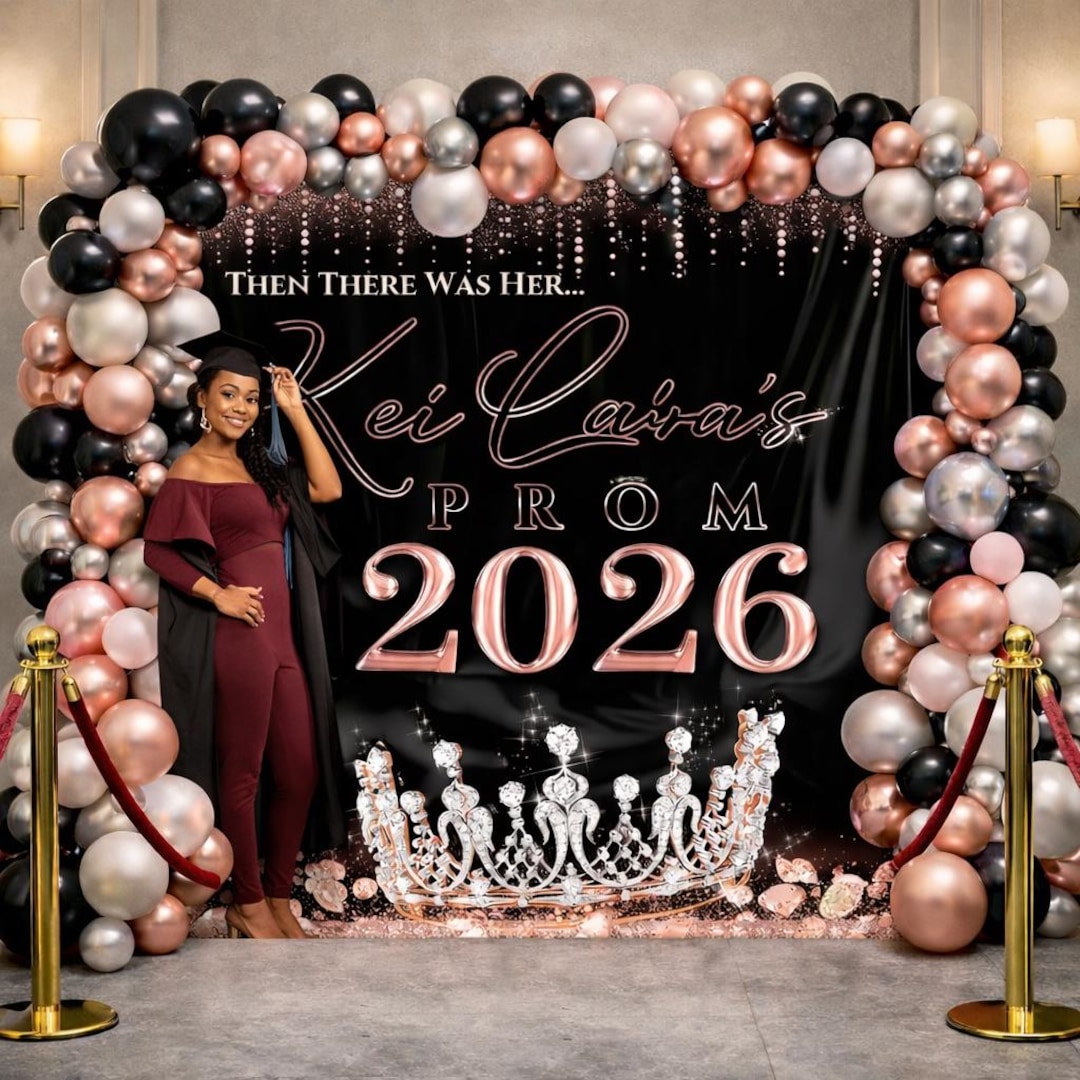 Prom Step Off Custom Prom Send off Backdrop Rose Gold Prom Step and Repeat Class of ...