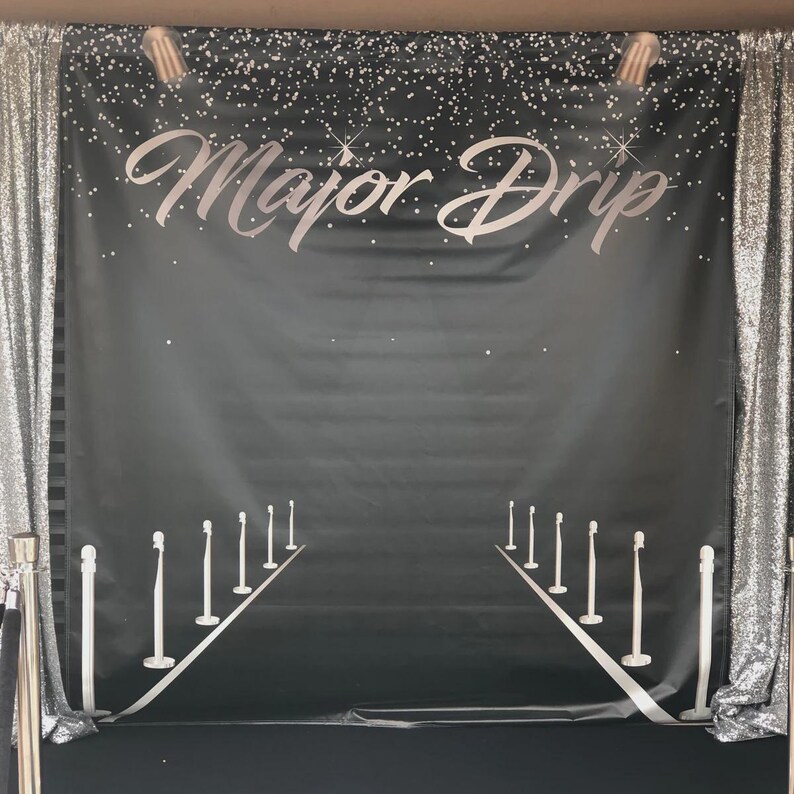 Black and Gold Custom Prom Backdrop, Prom Step and Repeat, Custom Photo ...