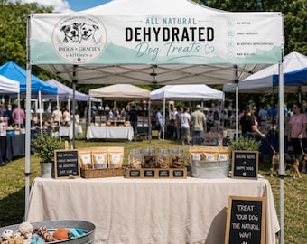 Vendor Booth Banner Canopy Banner Business Banner Pop Up Tent Banner Custom Tent Banner Display sign Farmers Market Signage Business Banner