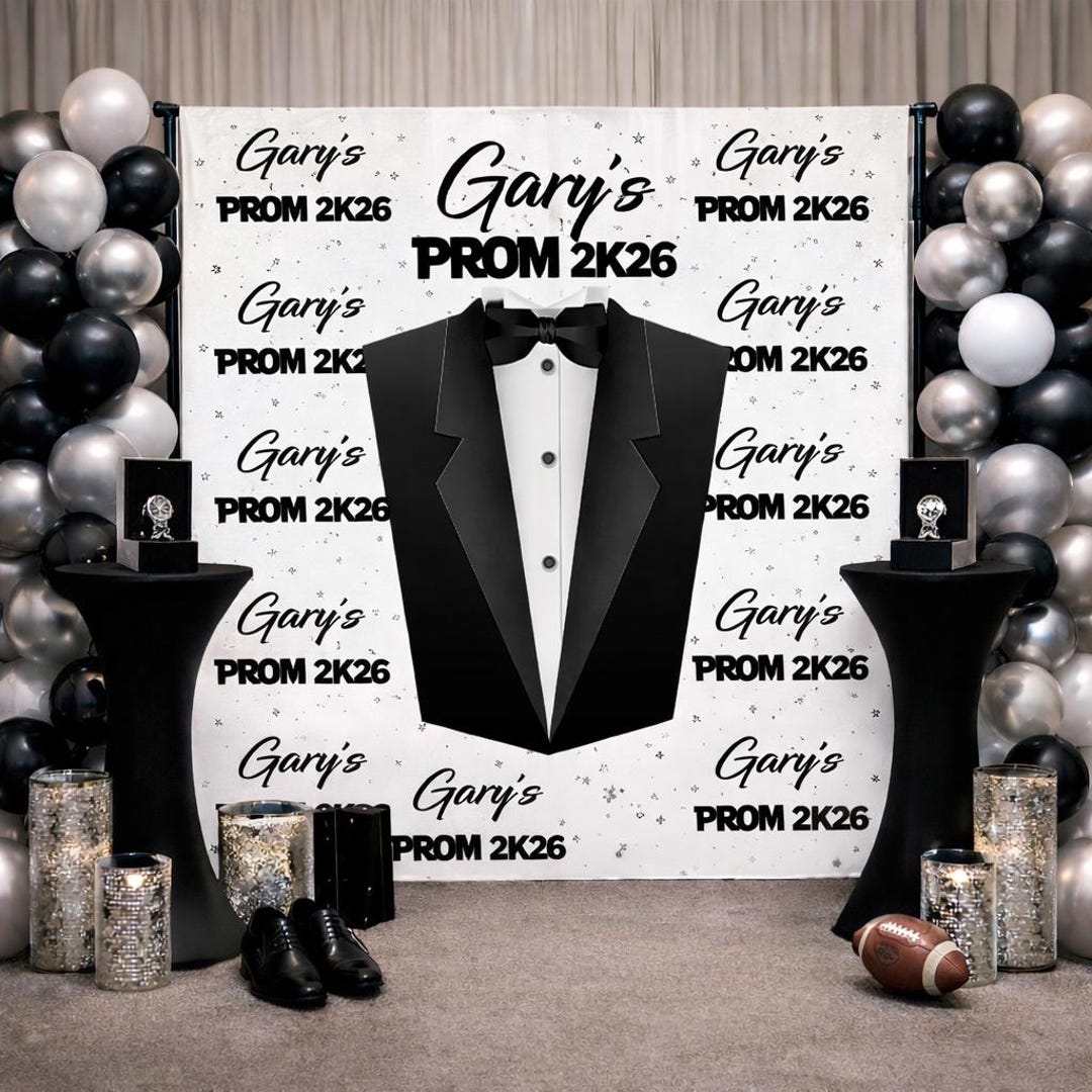 Prom Photo Backdrop Custom Prom Send off Backdrop, Prom Photo Banner, Champagne Party ...
