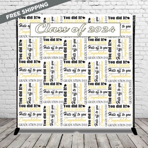 Class of 2024 backdrop, graduation backdrop, graduation step and repeat, Photo backdrop, Photo step repeat, Photo step repeat, Prom backdrop