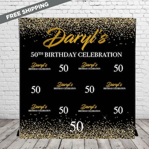 Custom Birthday Backdrop Photo Step and Repeat 40th banner Personalized Sign Birthday Welcome Sign Milestone Gift ideas Custom Photo Banner