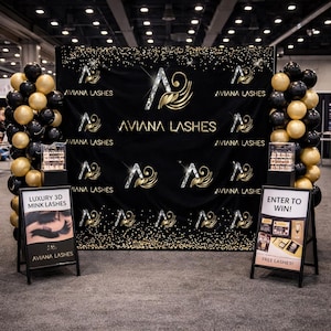 Logo backdrop Business backdrop Business Step and repeat logo Trade show banner Trade Show Roll up Logo Step and Repeat Custom printed sign