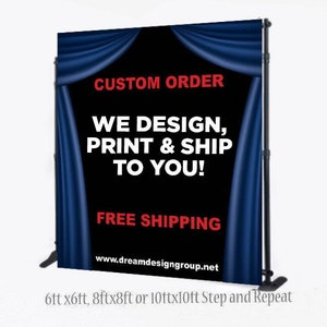 Custom Backdrop, Custom 8x8 FEET Photo Booth Step and Repeat, Birthday Backdrop, Birthday banner, Photo booth Props, Photo backdrop,