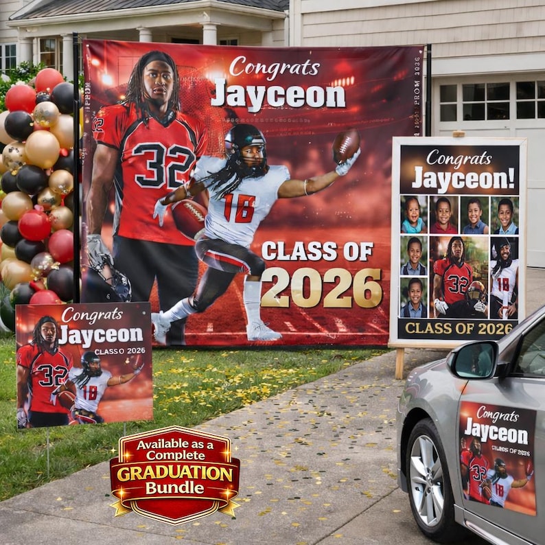 Custom Backdrop Bundle Party Set