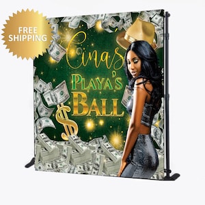 Birthday photo backdrop, Photo step and repeat, Player&#39;s Ball backdrop, Money backdrop, Birthday step and repeat, Prom backdrop, Sweet 16