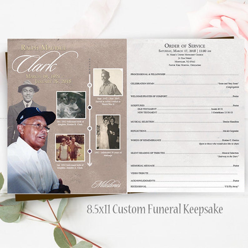 Celebration Of Life Program Template from i.etsystatic.com